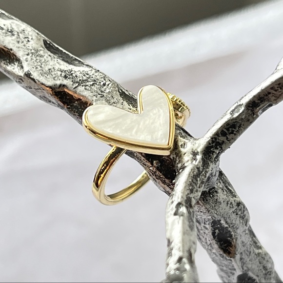 18K Gold Plated Elegant Shell Heart Adjustable Ring for Woman - Picture 15 of 16